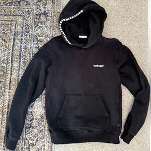 Madhappy Black Hoodie with Striped Hood